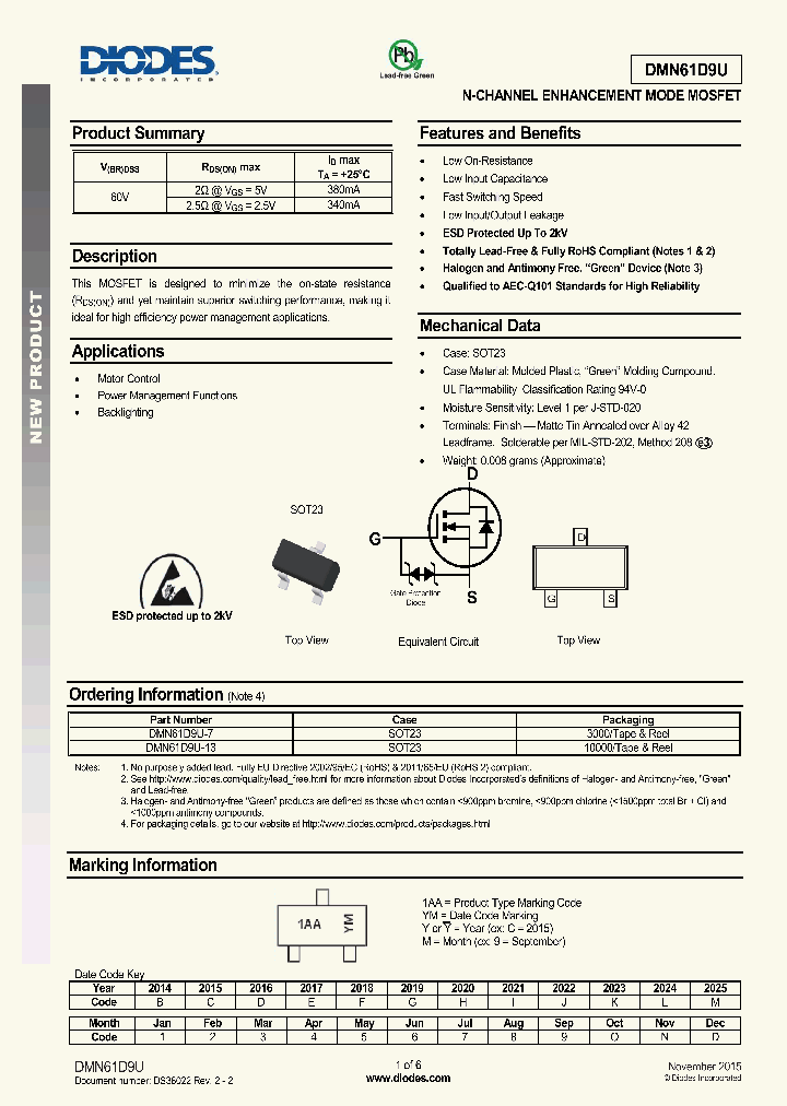 DMN61D9U-13_8961628.PDF Datasheet
