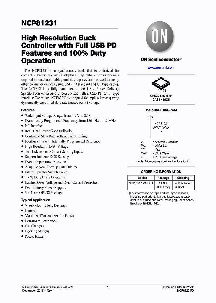 NCP81231_8962204.PDF Datasheet
