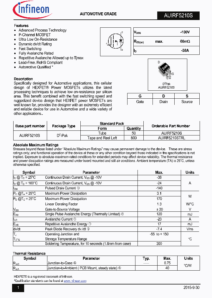 AUIRF5210STRL_8962379.PDF Datasheet