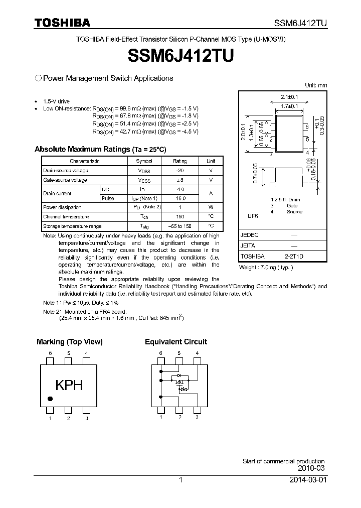 SSM6J412TU_8962608.PDF Datasheet