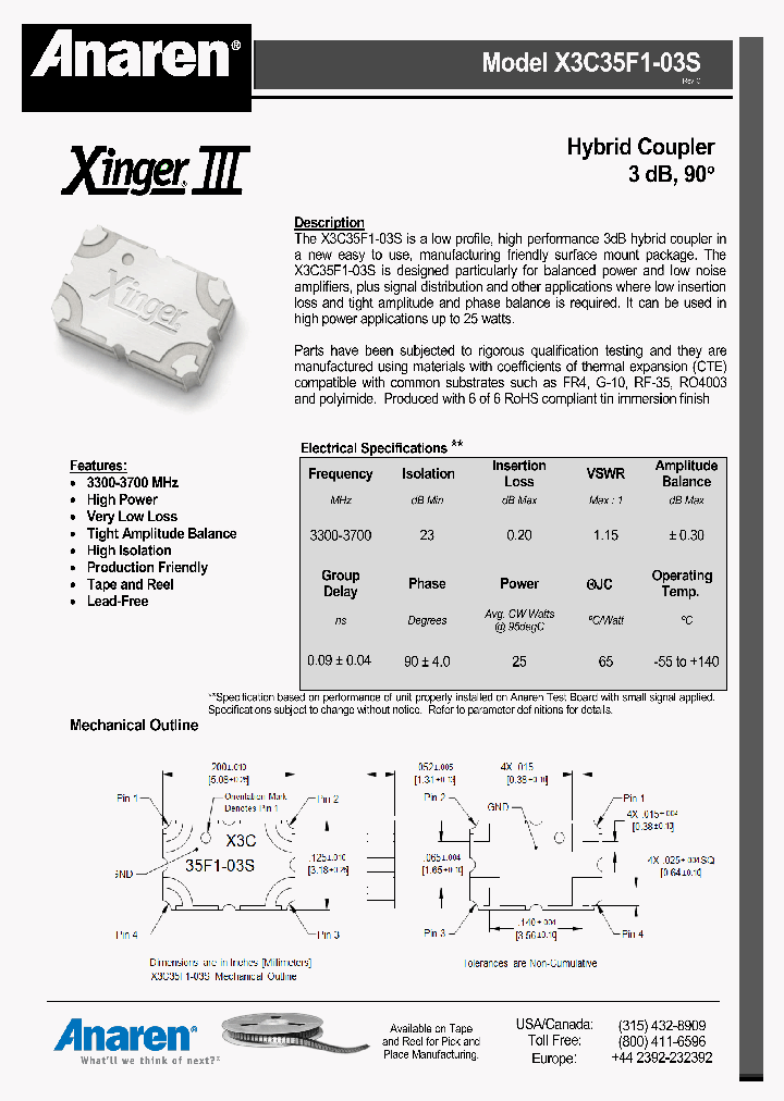 X3C35F1-03S_8963104.PDF Datasheet