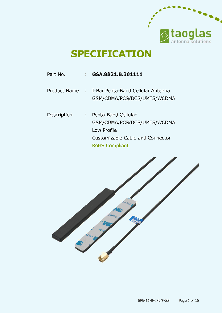 GSA8821B301111_8965453.PDF Datasheet