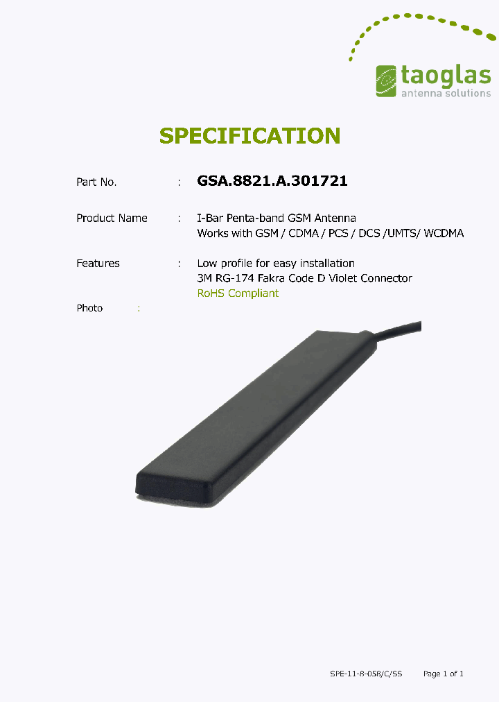 GSA8821B301721_8965454.PDF Datasheet