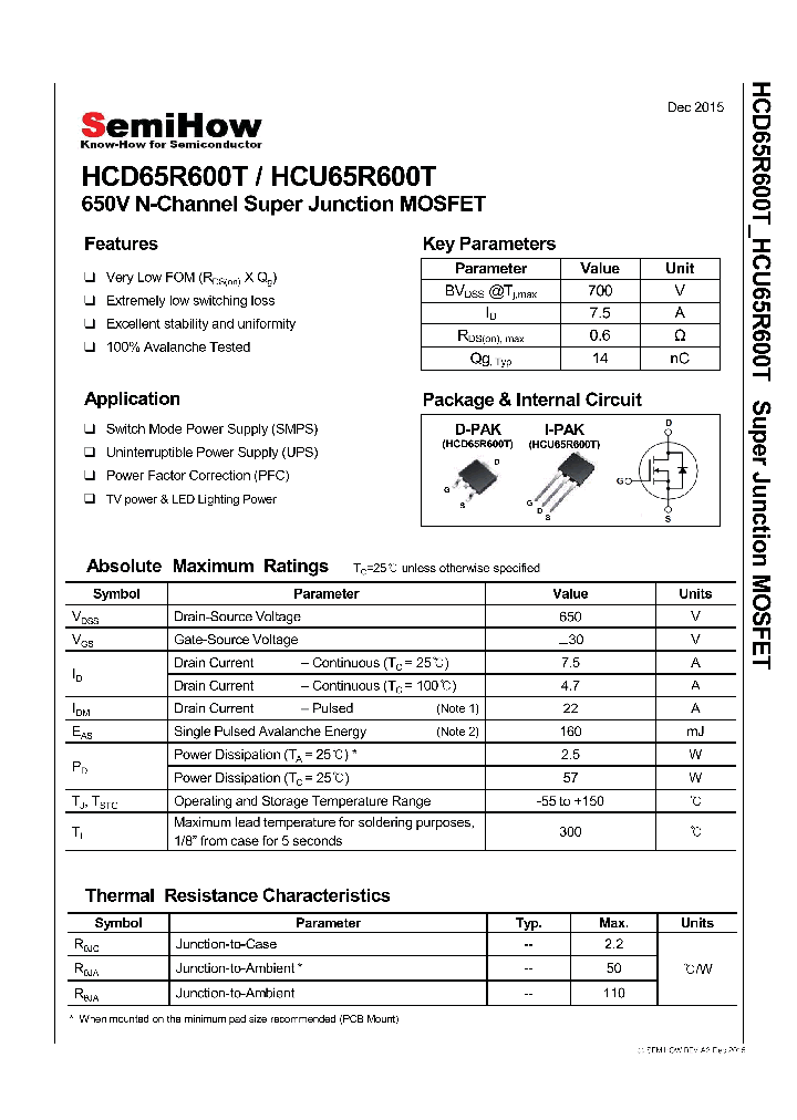 HCU65R600T_8965476.PDF Datasheet