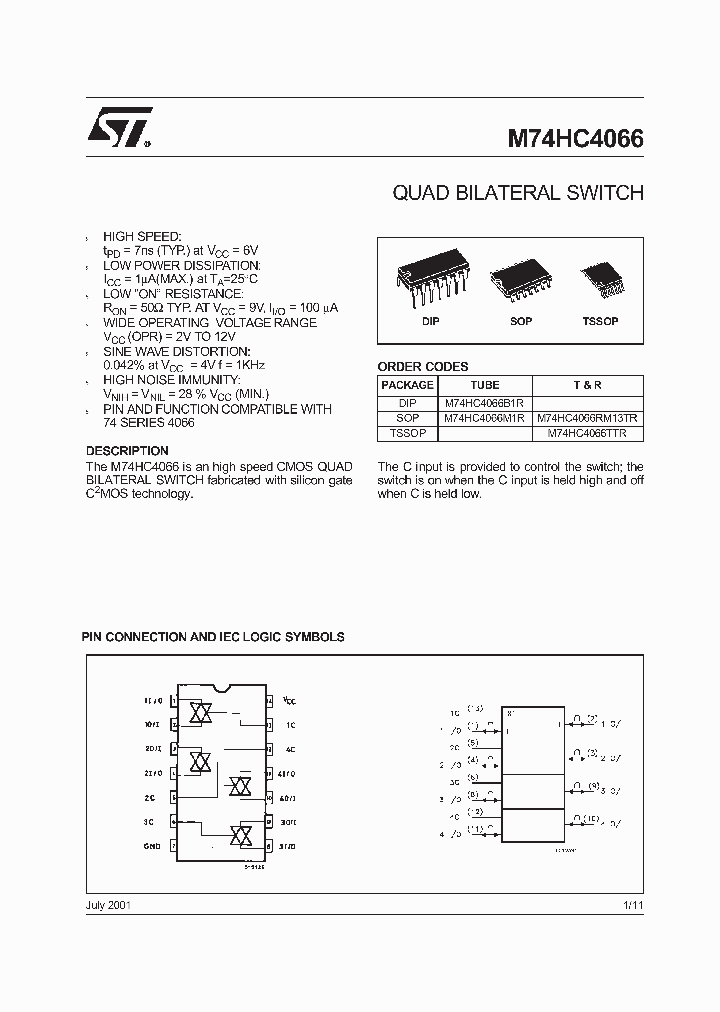 M74HC4066RM13TR_8965933.PDF Datasheet
