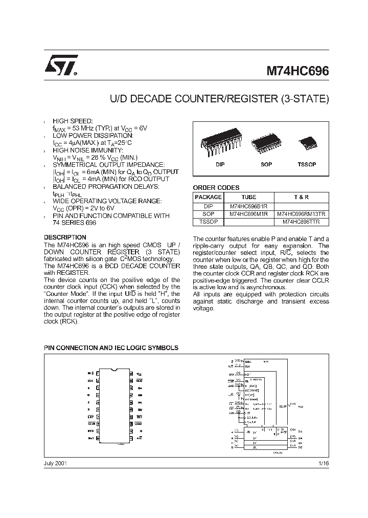 M74HC696RM13TR_8965936.PDF Datasheet