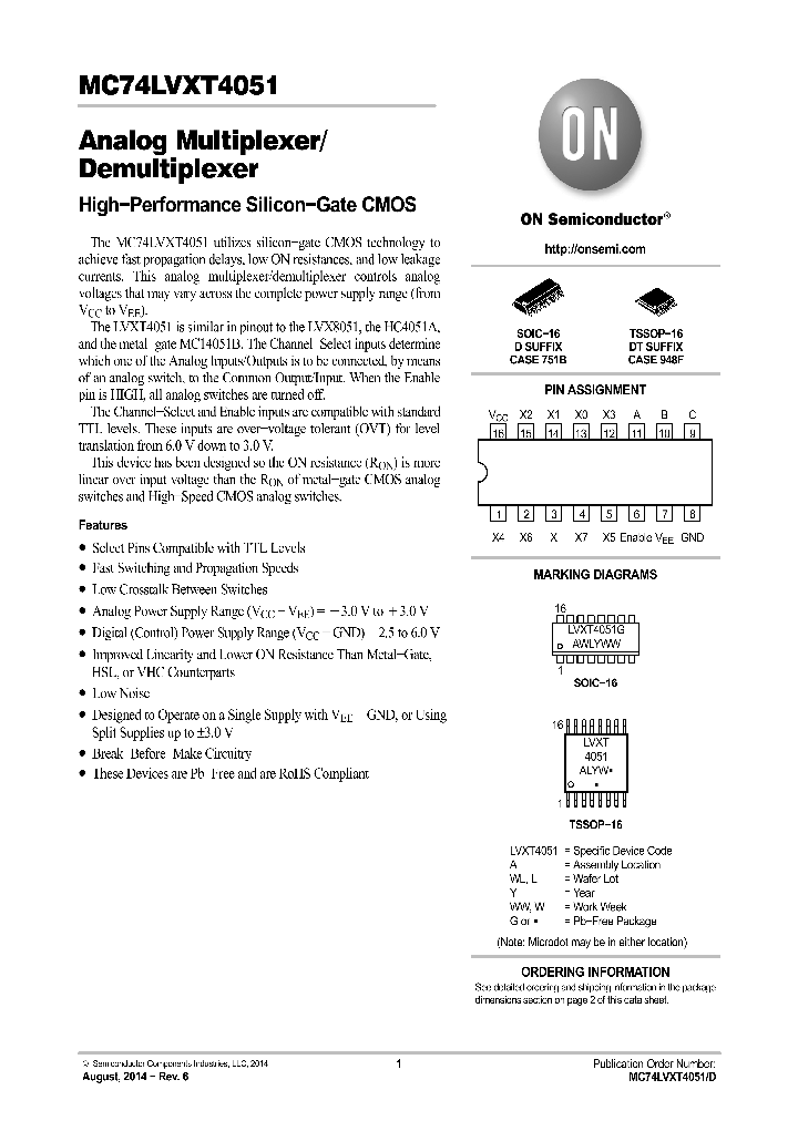 MC74LVXT4051DR2G_8966270.PDF Datasheet