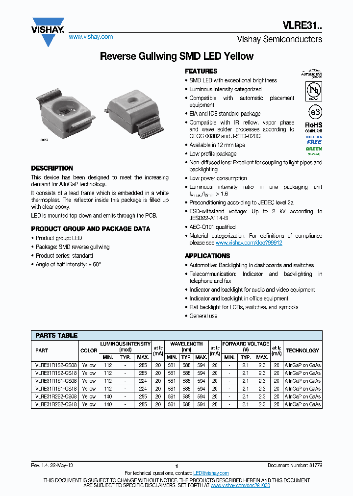 VLRE31R2S2-GS08_8966330.PDF Datasheet