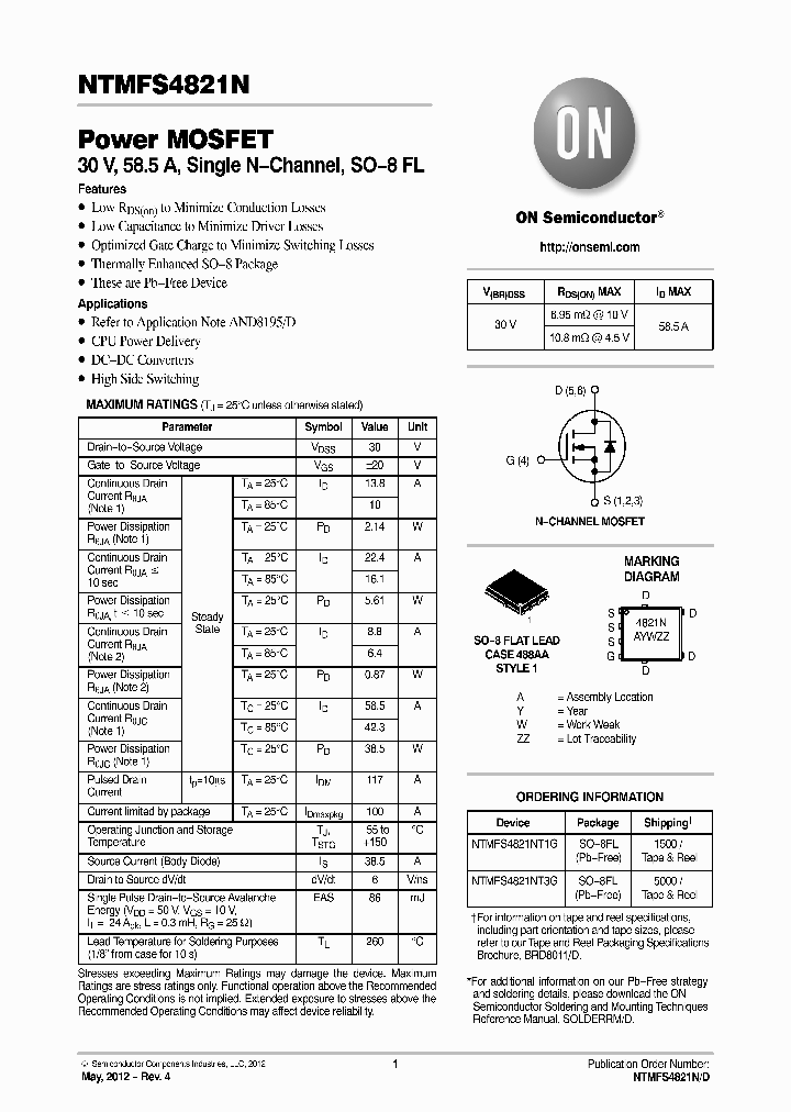 NTMFS4821NT3G_8967107.PDF Datasheet