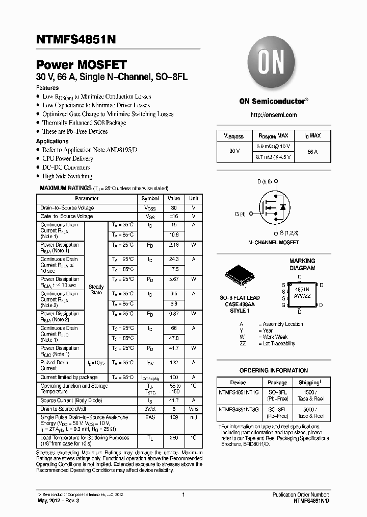 NTMFS4851NT3G_8967105.PDF Datasheet