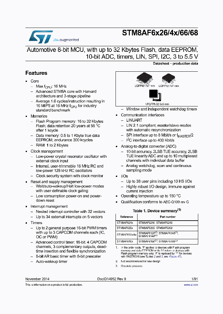 STM8AF6248TCY_8967421.PDF Datasheet