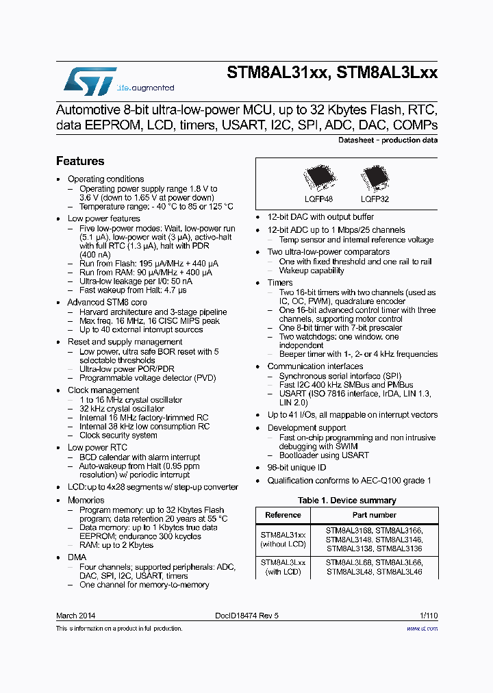 STM8AL3138TCY_8967431.PDF Datasheet