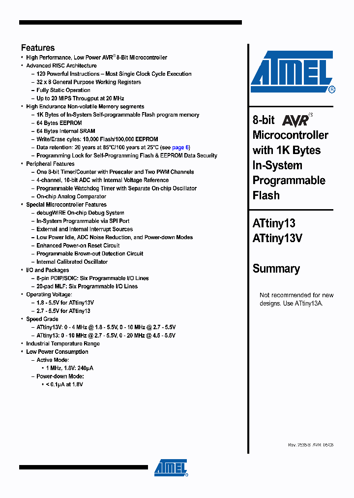 ATTINY13-10SU_8967659.PDF Datasheet