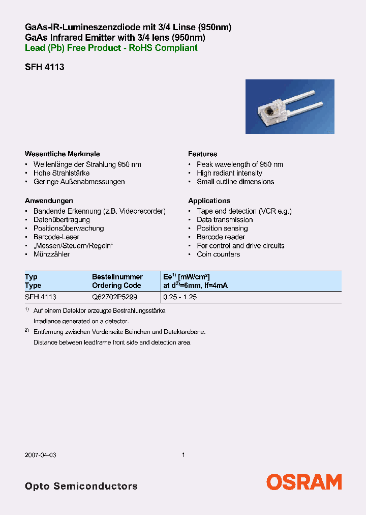 SFH4113_8967819.PDF Datasheet