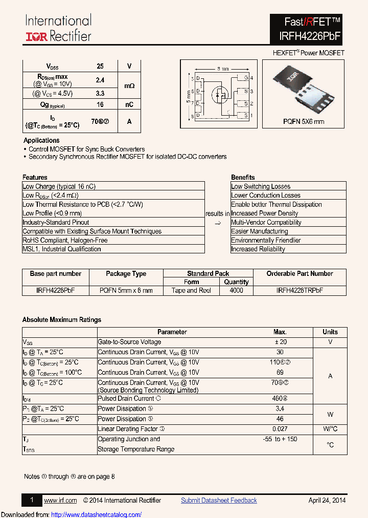 IRFH4226_8968242.PDF Datasheet