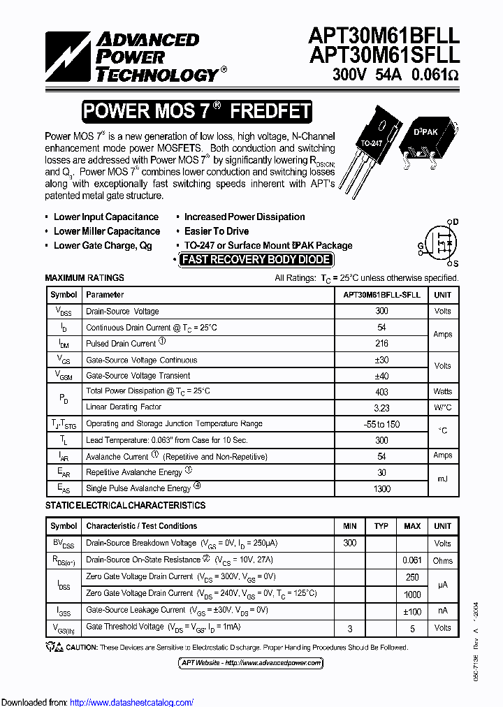 APT30M61BFLLG_8969620.PDF Datasheet