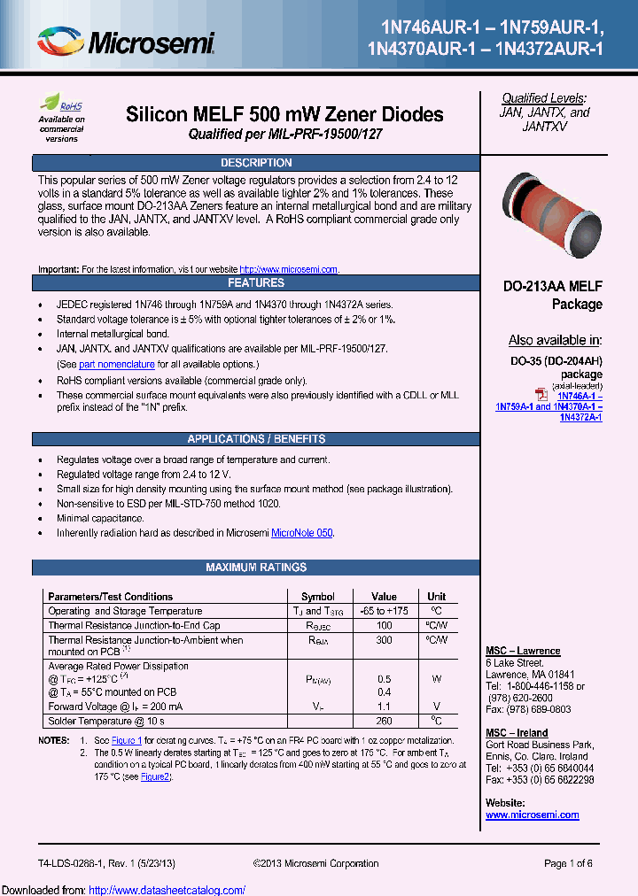 1N4372CUR-1E3_8970445.PDF Datasheet