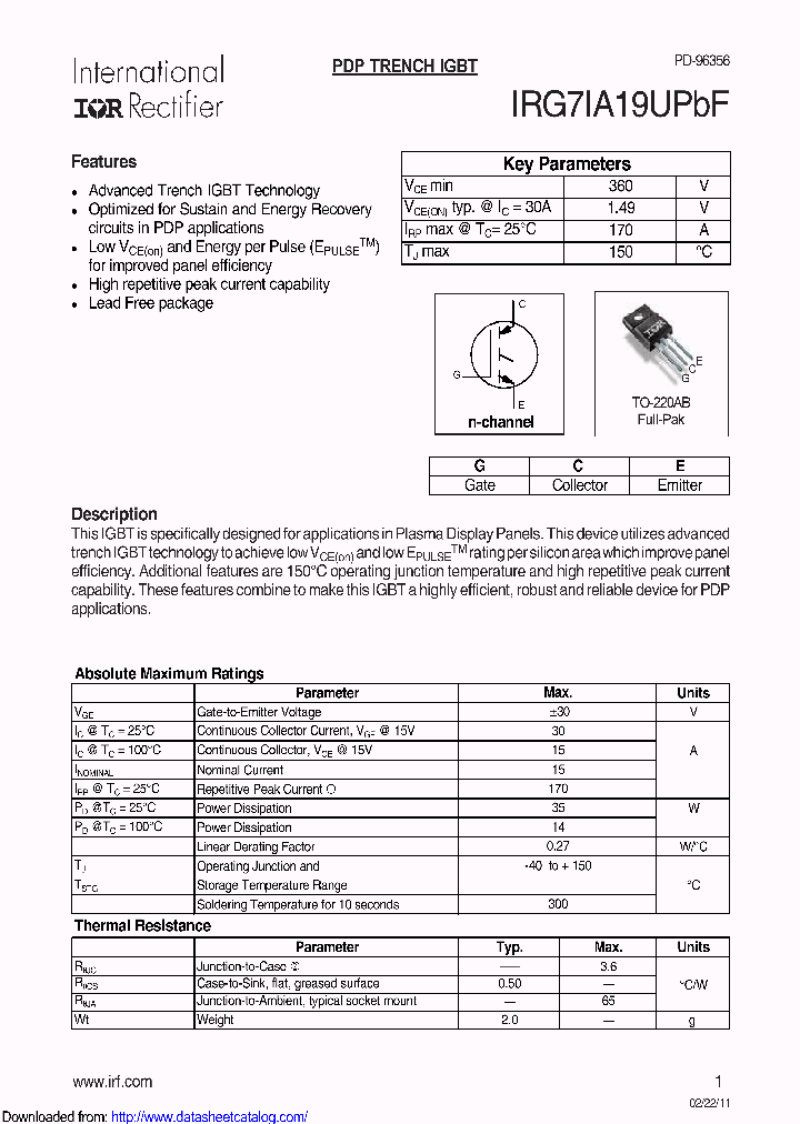 IRG7IA19UPBF_8970596.PDF Datasheet