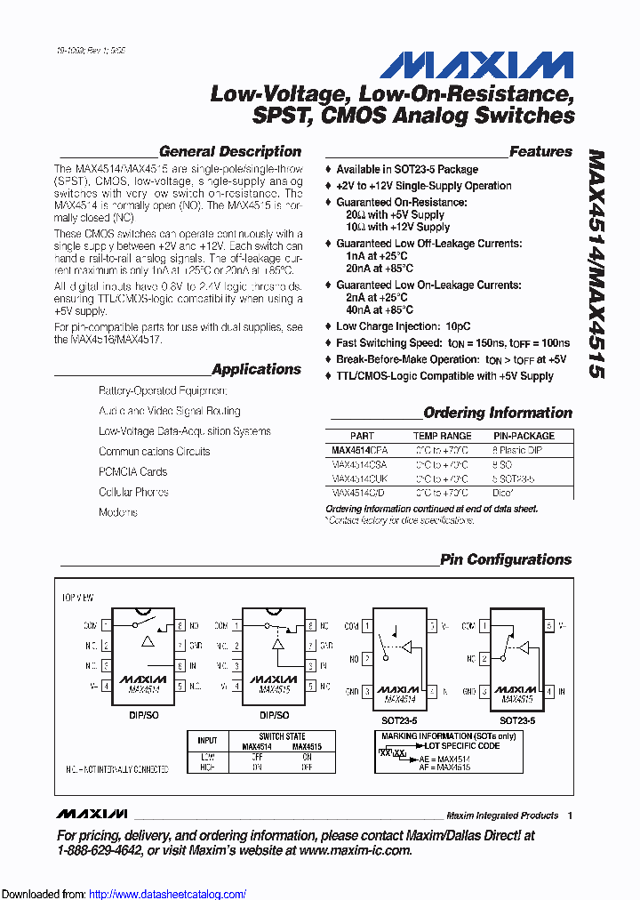 MAX4514CUKTG35_8971191.PDF Datasheet