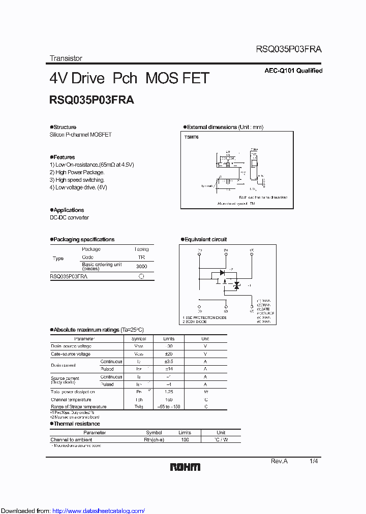 RSQ035P03FRA_8971326.PDF Datasheet