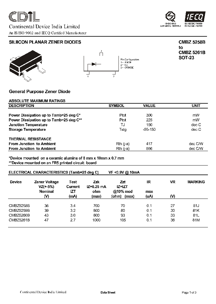 CMBZ5260B_8971651.PDF Datasheet