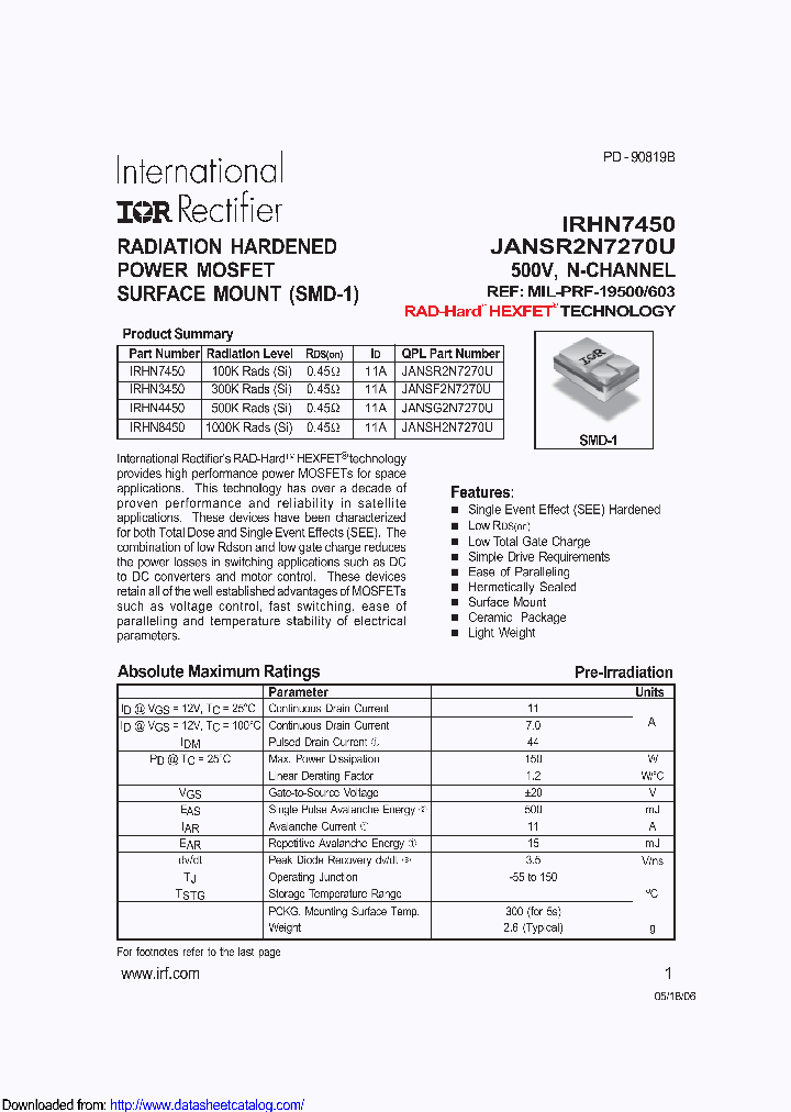 IRHN8450SCS_8971719.PDF Datasheet