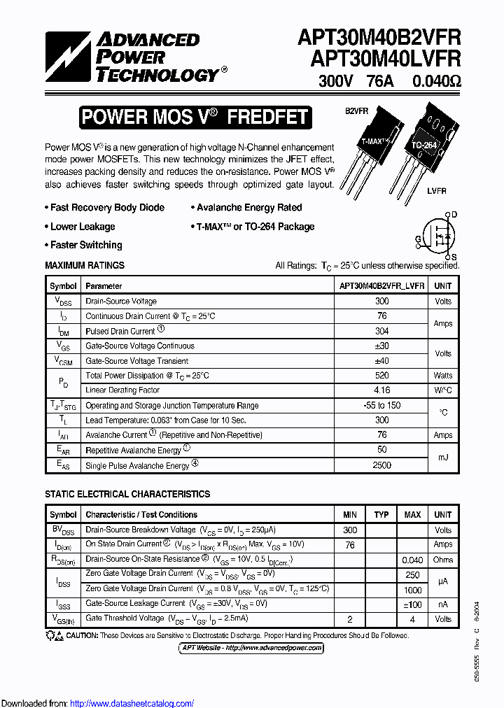 APT30M40B2VFRG_8972430.PDF Datasheet