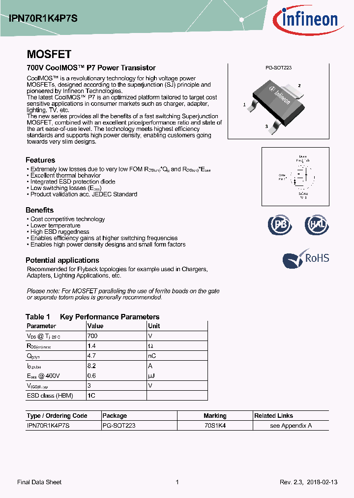 IPN70R1K4P7S_8972687.PDF Datasheet