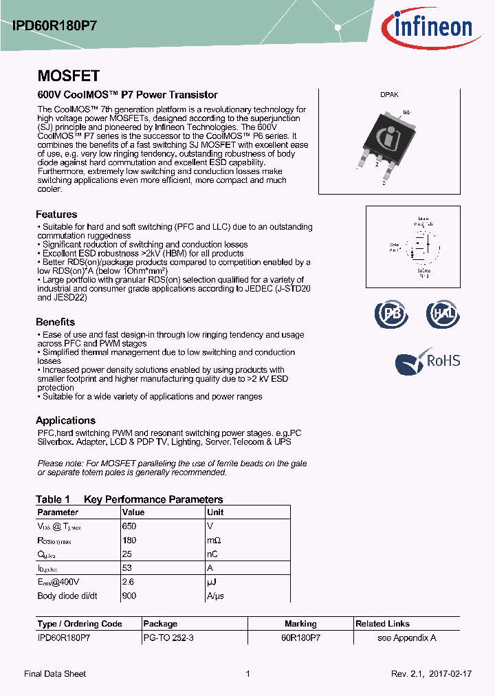 IPD60R180P7_8972562.PDF Datasheet
