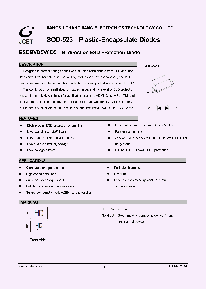 ESDBVD5V0D5_8973456.PDF Datasheet