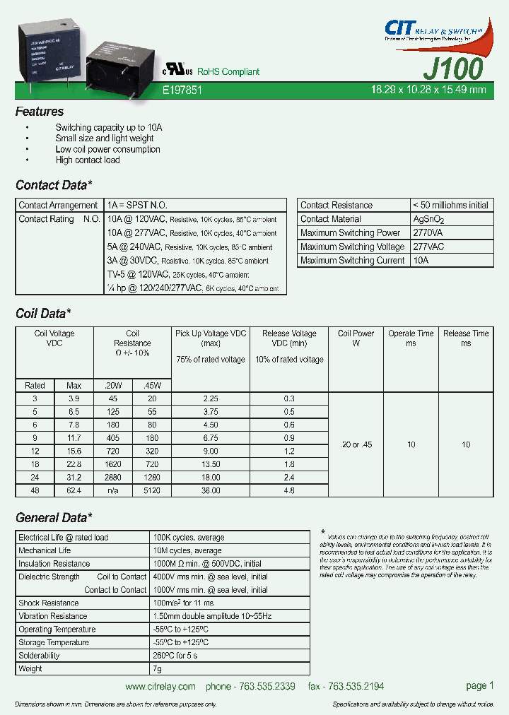 J1001AS18VDC20_8973111.PDF Datasheet