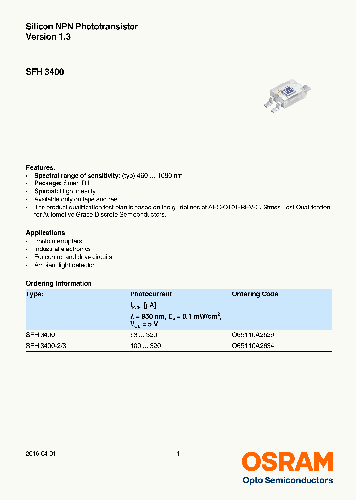 SFH3400_8973643.PDF Datasheet