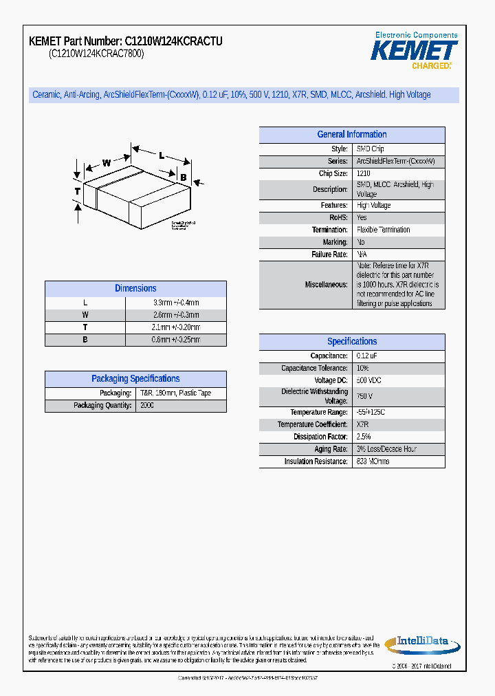 C1210W124KCRACTU_8974129.PDF Datasheet