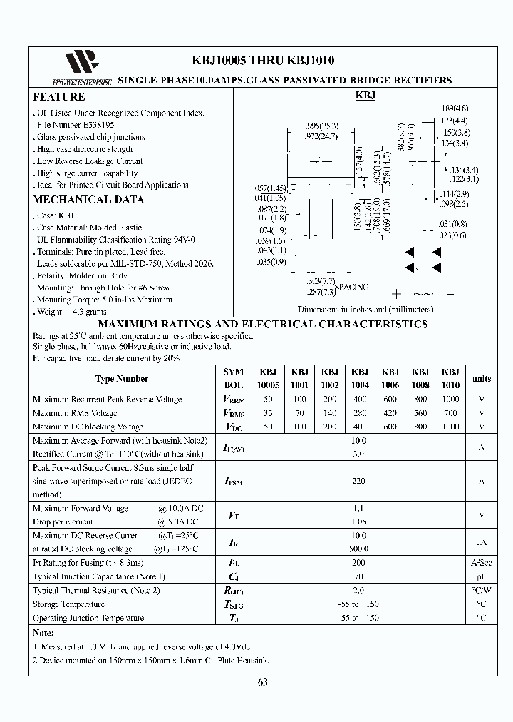 KBJ10005_8976220.PDF Datasheet