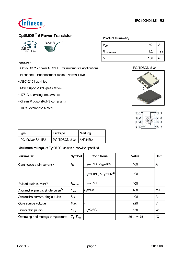 IPC100N04S5-1R2_8976401.PDF Datasheet