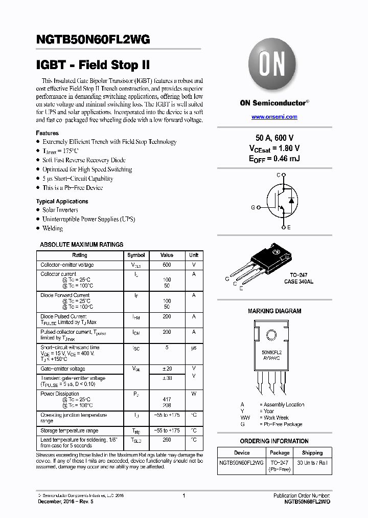 NGTB50N60FL2WG_8976617.PDF Datasheet