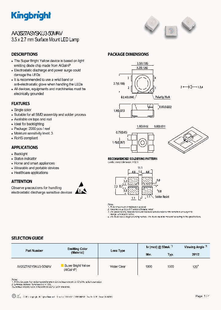 AA3527ASYSK-J3-50MAV_8976640.PDF Datasheet