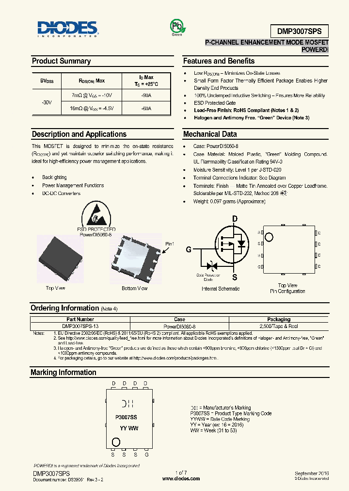 DMP3007SPS_8976214.PDF Datasheet