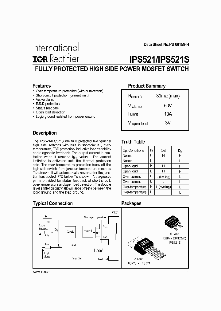IPS521PBF_8976928.PDF Datasheet