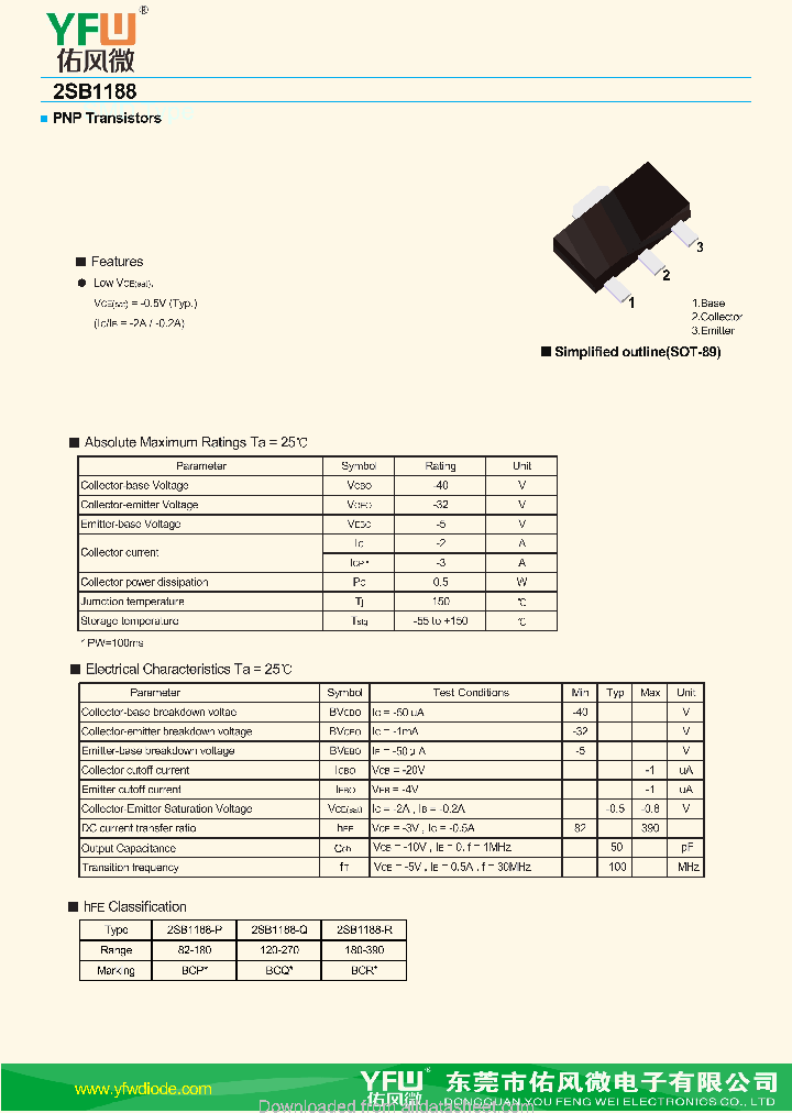 2SB1188-SOT89_8977269.PDF Datasheet