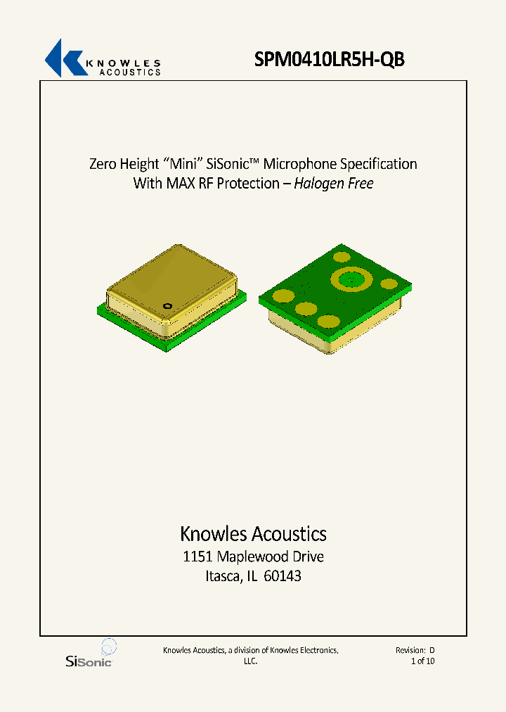 SPM0410LR5H-QB_8977621.PDF Datasheet