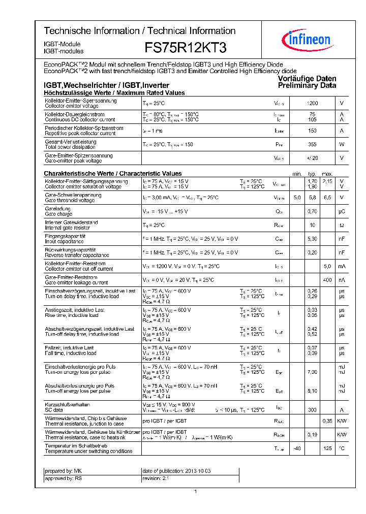 FS75R12KT3_8977940.PDF Datasheet