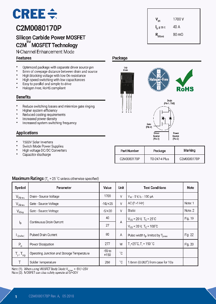 C2M0080170P_8978365.PDF Datasheet