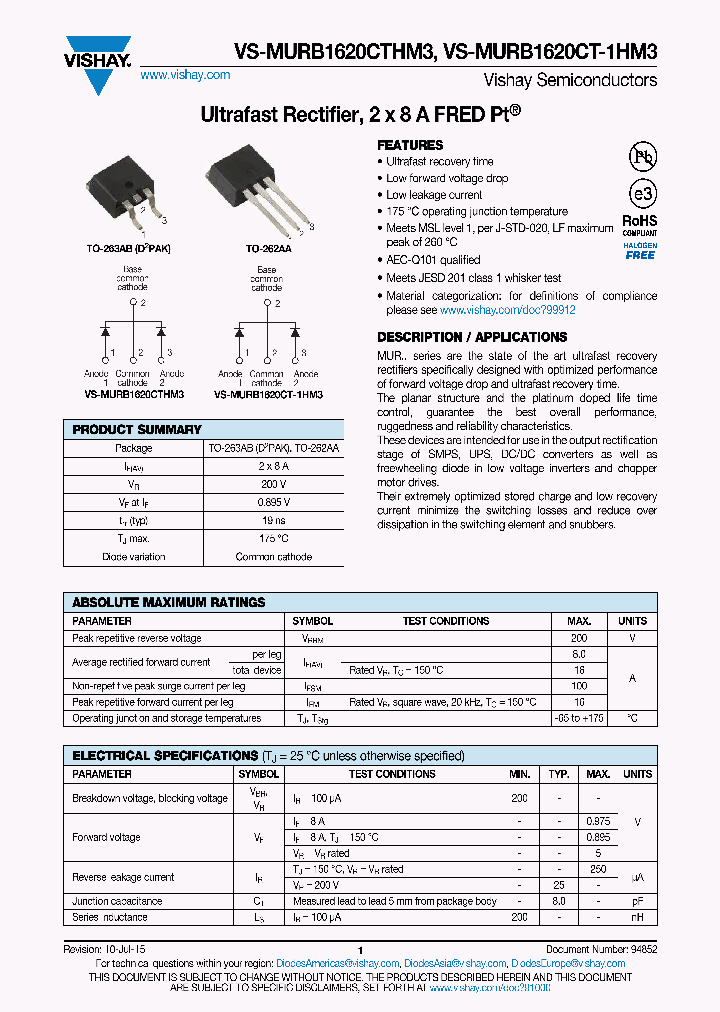 VS-MURB1620CTHM3_8978933.PDF Datasheet