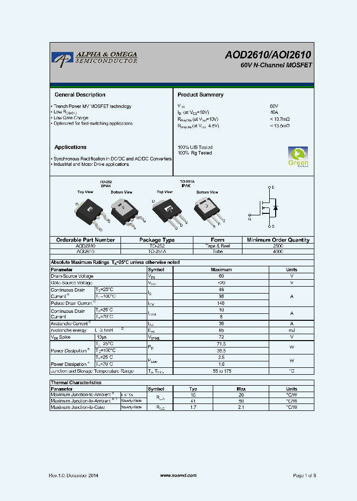 AOI2610_8978956.PDF Datasheet
