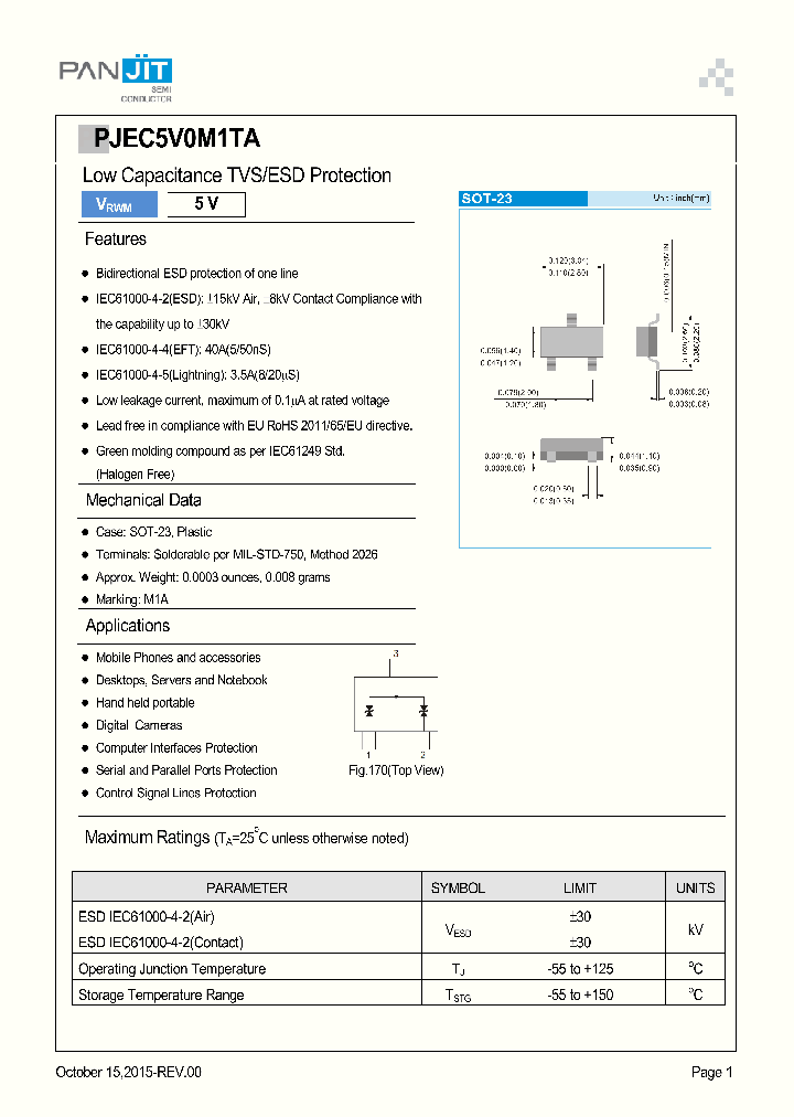 PJEC5V0M1TA_8978977.PDF Datasheet