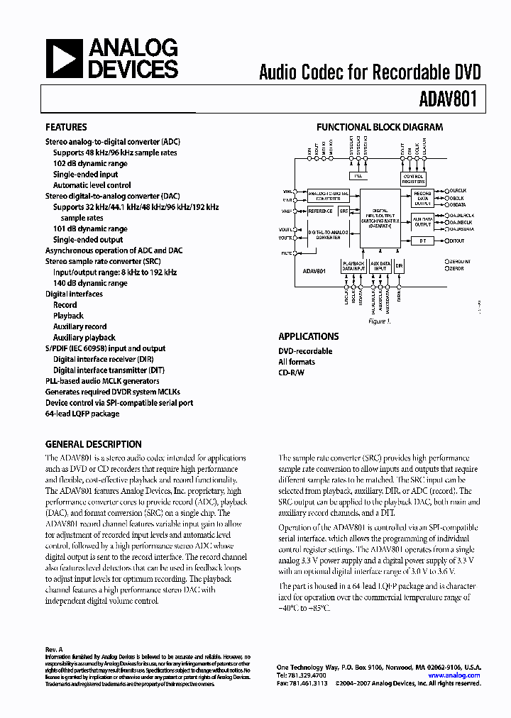EVAL-ADAV801EBZ_8979040.PDF Datasheet