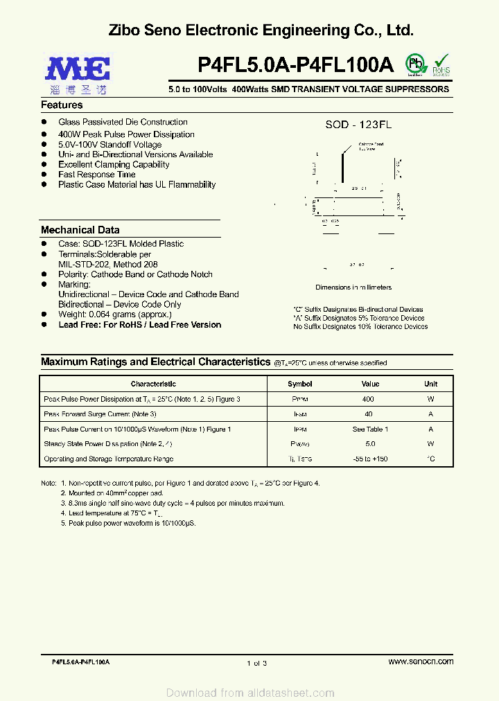 P4FL26CA_8979701.PDF Datasheet
