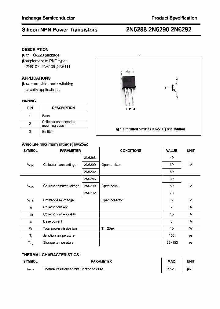2N6290_8980198.PDF Datasheet