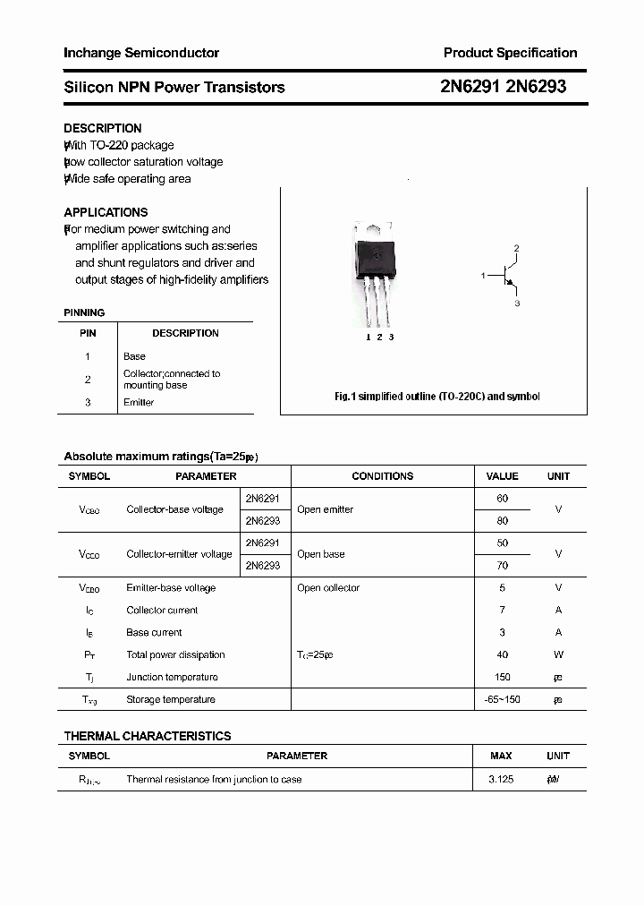 2N6291_8980205.PDF Datasheet
